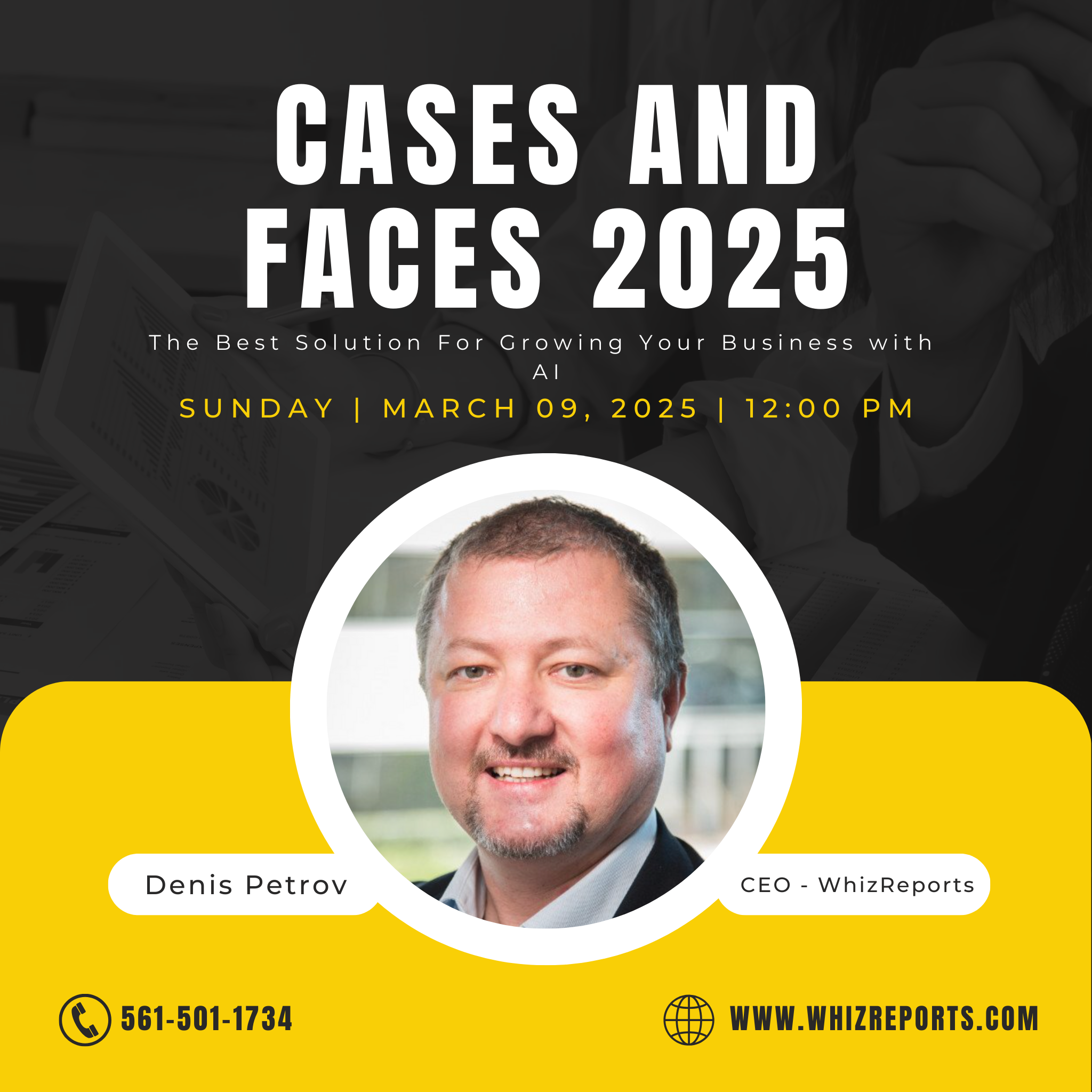 WhizReports to Speak at Prestigious Cases & Faces Conference 2025